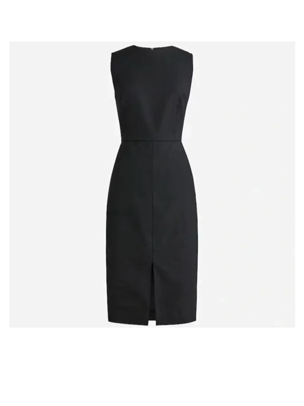 J. Crew High Neck Sheath Dress in Stretch Linen Blend